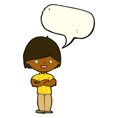 cartoon man with crossed arms speech bubble N13