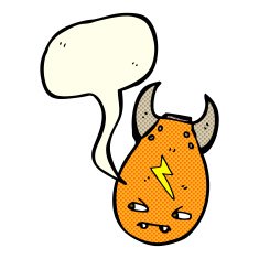 cartoon bomb with speech bubble N9