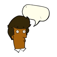 cartoon surprised expression with speech bubble N6