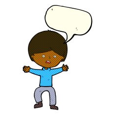cartoon boy panicking with speech bubble N15