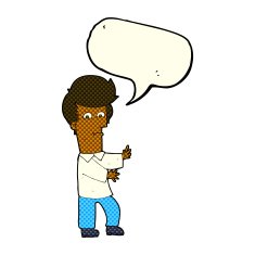 cartoon man gesturing wildly with speech bubble N5