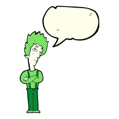 cartoon vampire with speech bubble N58