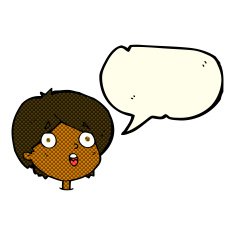 cartoon amazed expression with speech bubble N6