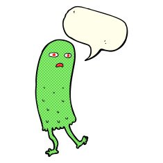 cartoon funny ghost with speech bubble N7