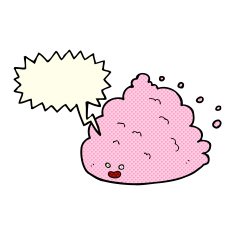 cartoon cloud character with speech bubble N5