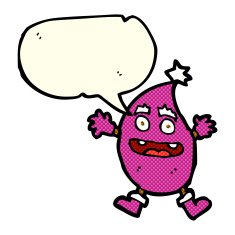 cartoon funny creature with speech bubble N16