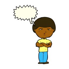 cartoon grumpy man with speech bubble N10