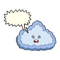 cartoon cloud with speech bubble N11