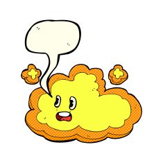 cartoon cloud with speech bubble N12