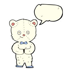 cartoon cute little bear with speech bubble N11