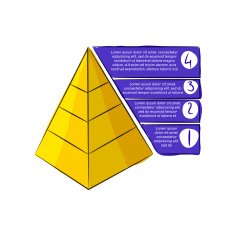 Doodle pyramid with stripes