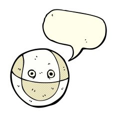 cartoon ball with speech bubble N3