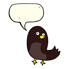 cartoon bird with speech bubble N170