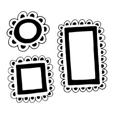 Set of doodle frames N6