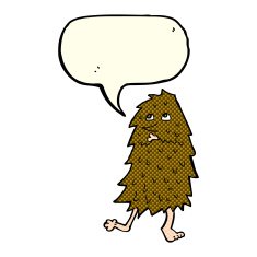 cartoon monster with speech bubble N30