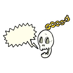 cartoon chain with speech bubble N3