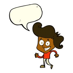 cartoon grinning man with speech bubble N50