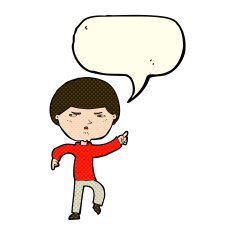 cartoon annoyed man with speech bubble N47