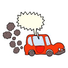 cartoon car with speech bubble N21