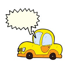 cartoon car with speech bubble N22