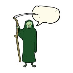 death cartoon with speech bubble N7