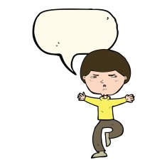 cartoon angry man with speech bubble N53