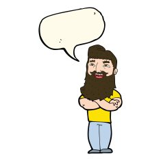 cartoon proud man with speech bubble N18