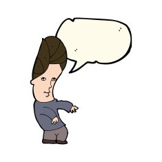 cartoon man with no worries speech bubble N7