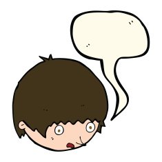 cartoon shocked face with speech bubble N10