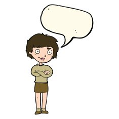 cartoon annoyed woman with speech bubble N118