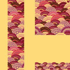 Folk Decor Waves Seamless Pattern