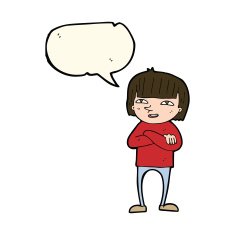cartoon happy person with speech bubble N17