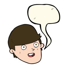 cartoon man with big chin speech bubble N13