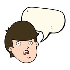cartoon man with big chin speech bubble N14