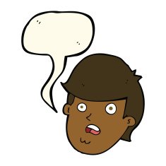 cartoon man with big chin speech bubble N16