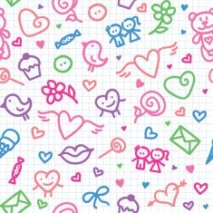 Romantic seamless pattern N9