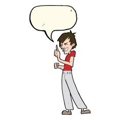 cartoon angry man arguing with speech bubble N7
