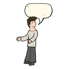 cartoon disgusted man with speech bubble N7
