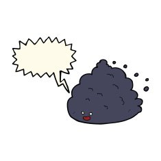 cartoon cloud character with speech bubble N7