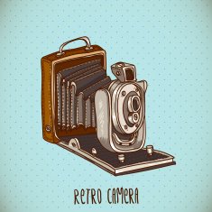 Vintage Card with Retro Camera N2