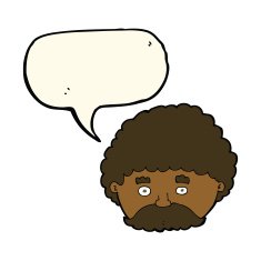 cartoon man with mustache speech bubble N62