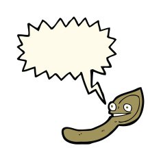 cartoon spoon with speech bubble N6