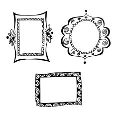 Set of doodle frames N7