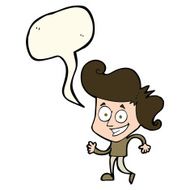 cartoon grinning man with speech bubble N63