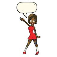 cartoon woman with tattoos speech bubble N8