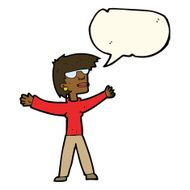 cartoon woman wearing glasses with speech bubble N15