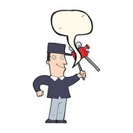 cartoon film maker with speech bubble N6