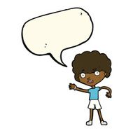 cartoon sporty person with speech bubble N8
