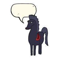cartoon horse with speech bubble N28