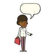 cartoon arrogant businessman pointing with speech bubble N8